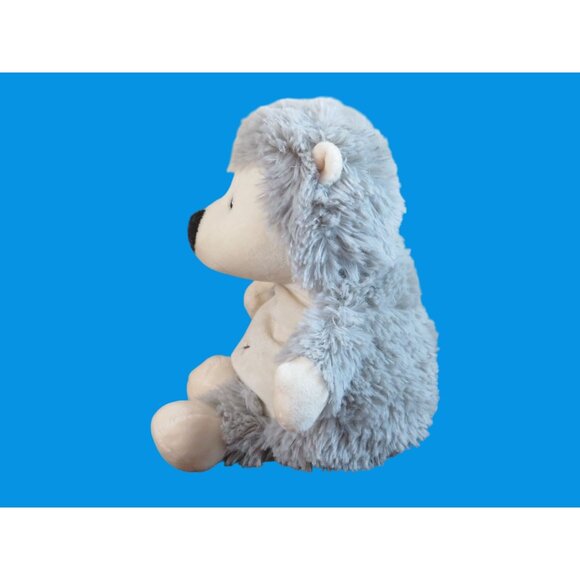Warmies Microwaveable Plush Gray Hedgehog Toy Heat Pack - Picture 4 of 5